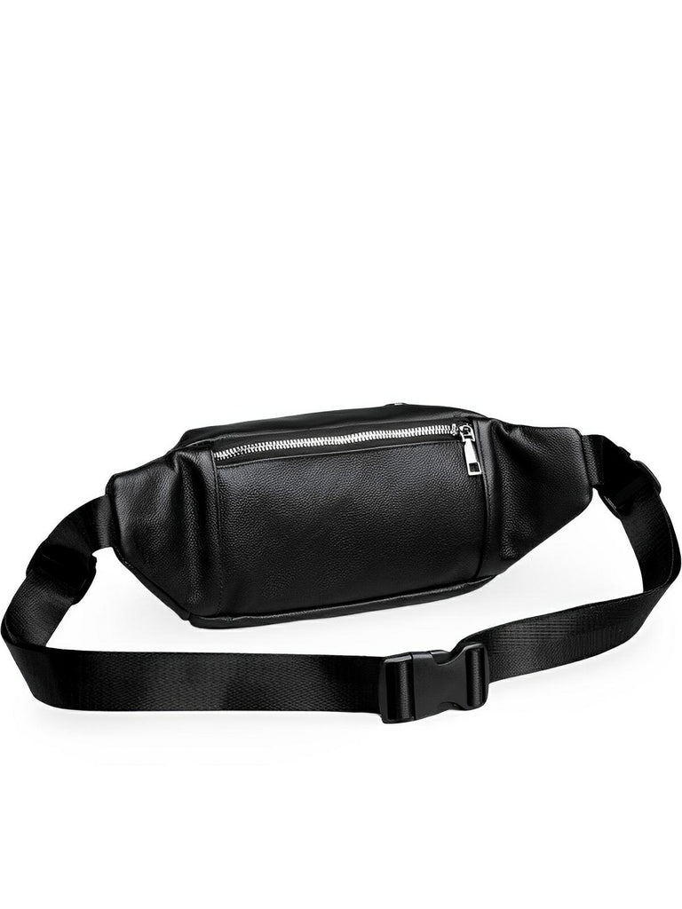 Sacoche ceinture banane en cuir, pour homme, sacoche multifonction, modèle Sam - Sacoche - Noir
