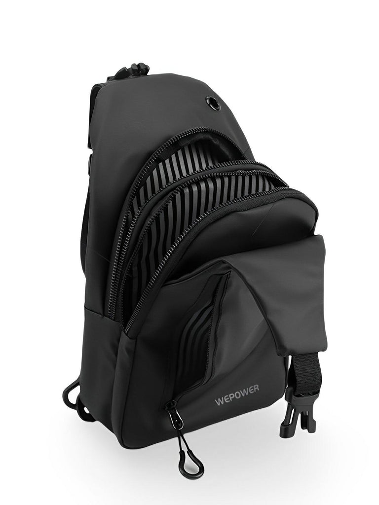 Sacoche pour homme, compact, imperméable, port USB, rangement optimisé, modèle Tolan - Sacoche - Noir