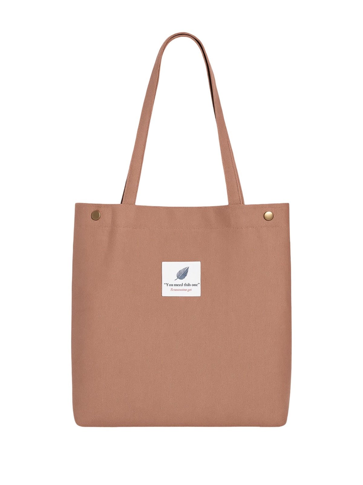 Tote - bag en velours côtelé, sac épaule femme, cabas léger, sac shopper A4, sac mode décontractée, modèle Leya - Tote - bag - Camel